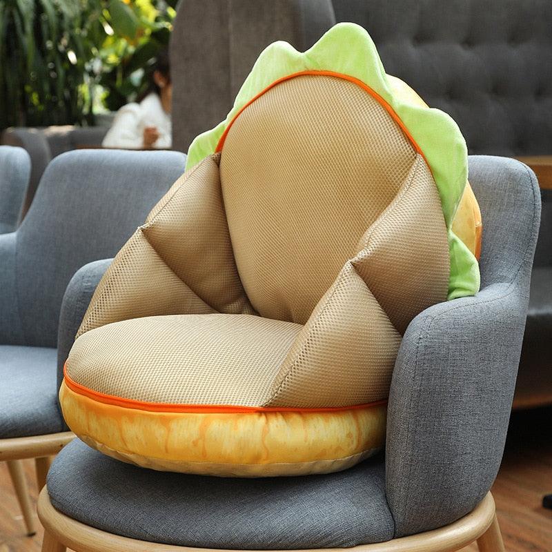 Sandwich und Hamburger Plüsch Sitzkissen Kissen