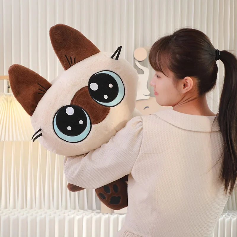Siamesische katze als anime kuscheltier