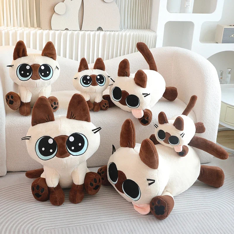 Siamesische katze als anime kuscheltier