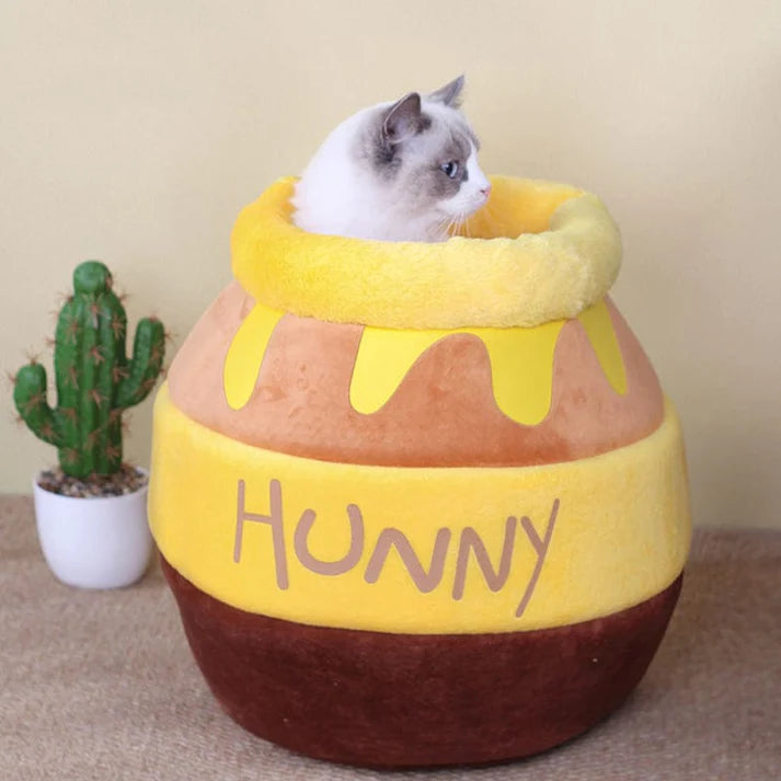 Honigtopf-Katzenbett