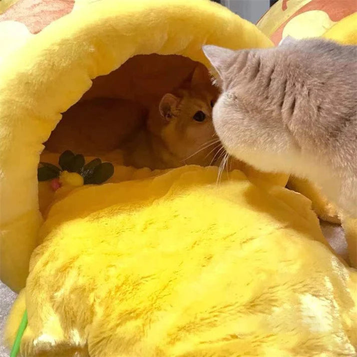 Honigtopf-Katzenbett