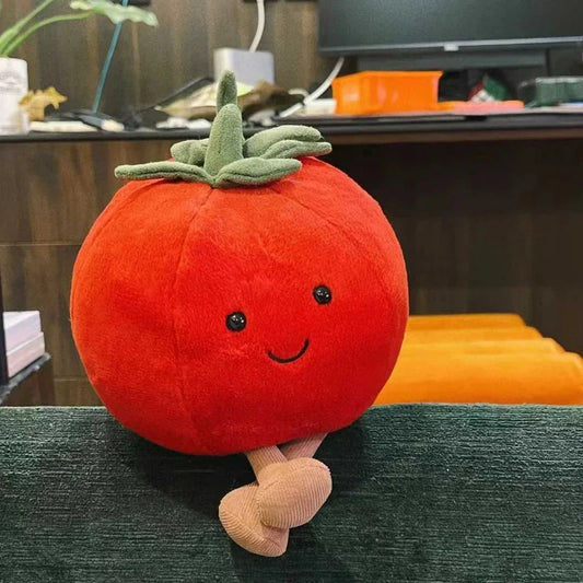 Freundliche tomate als plüschtier