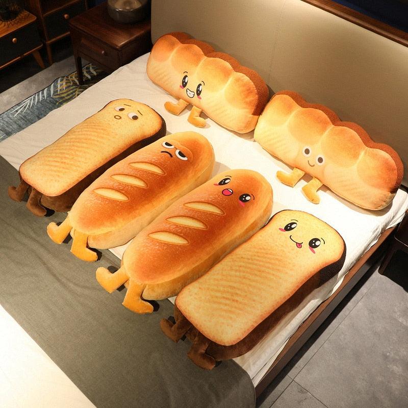 Kawaii Emotionales Brot und Toast Plüsch-Kissen