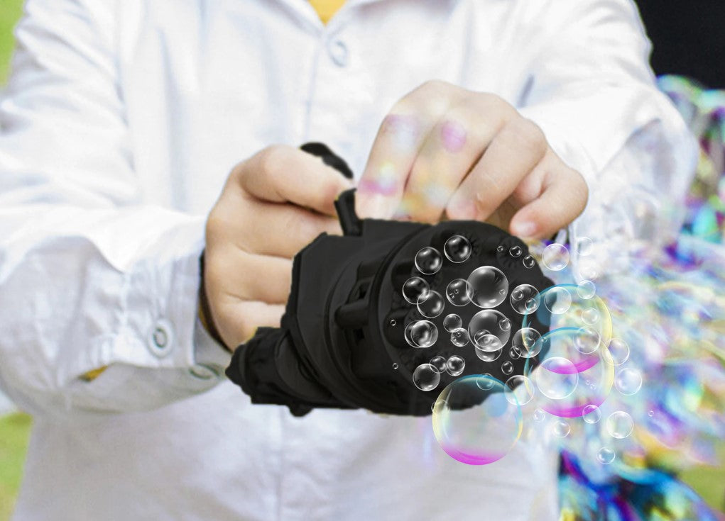 Bubble gun - hunderte von seifenblasen pusten - seifenblasenpistole