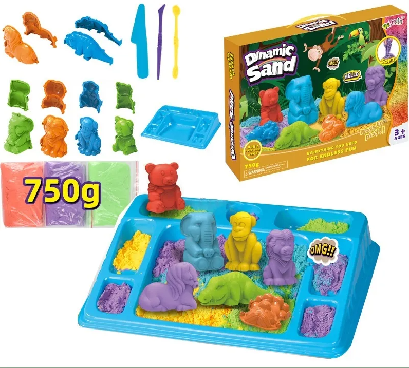 Dynamischer sand - viel spaß beim spielen und gestalten mit sand - formbarer sand