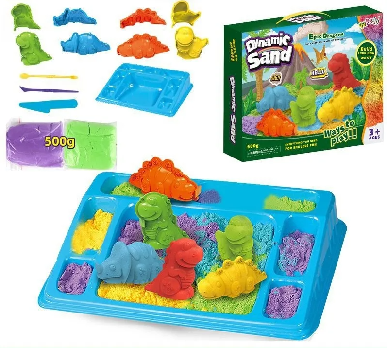 Dynamischer sand - viel spaß beim spielen und gestalten mit sand - formbarer sand