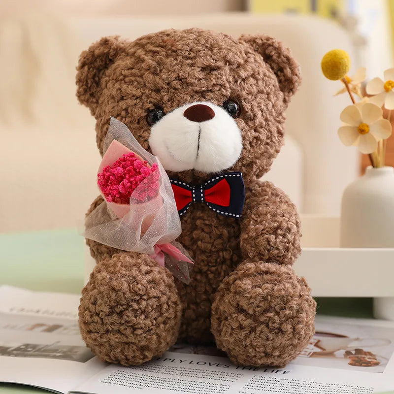 TeddyGrüße - Bär mit Herzblume