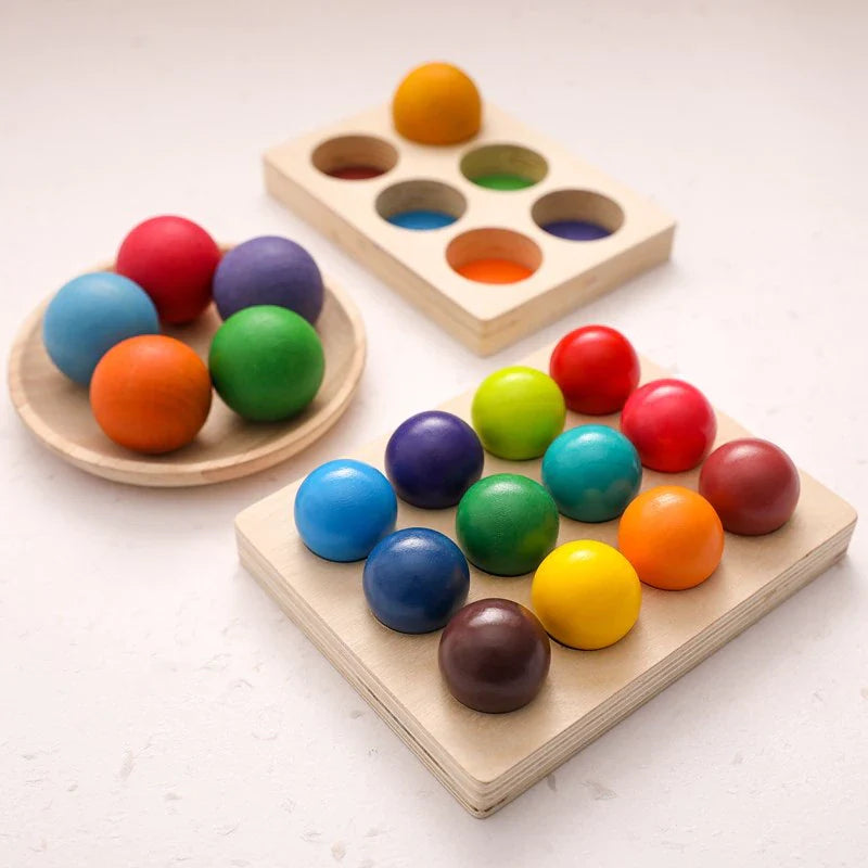 Woods - Regenbogenkugeln - Sortierspiel
