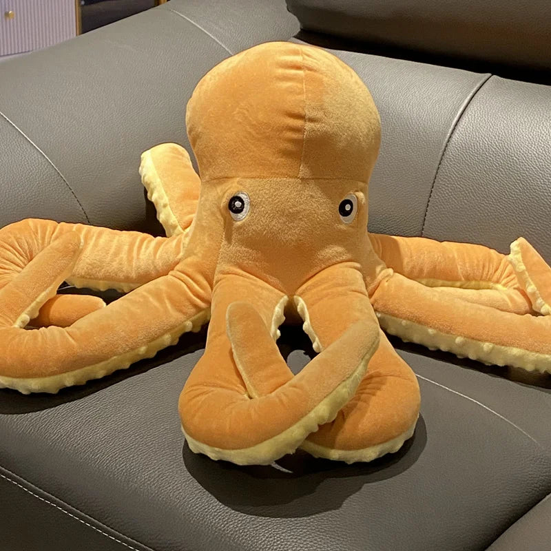 Gelber tintenfisch plüsch oktopus