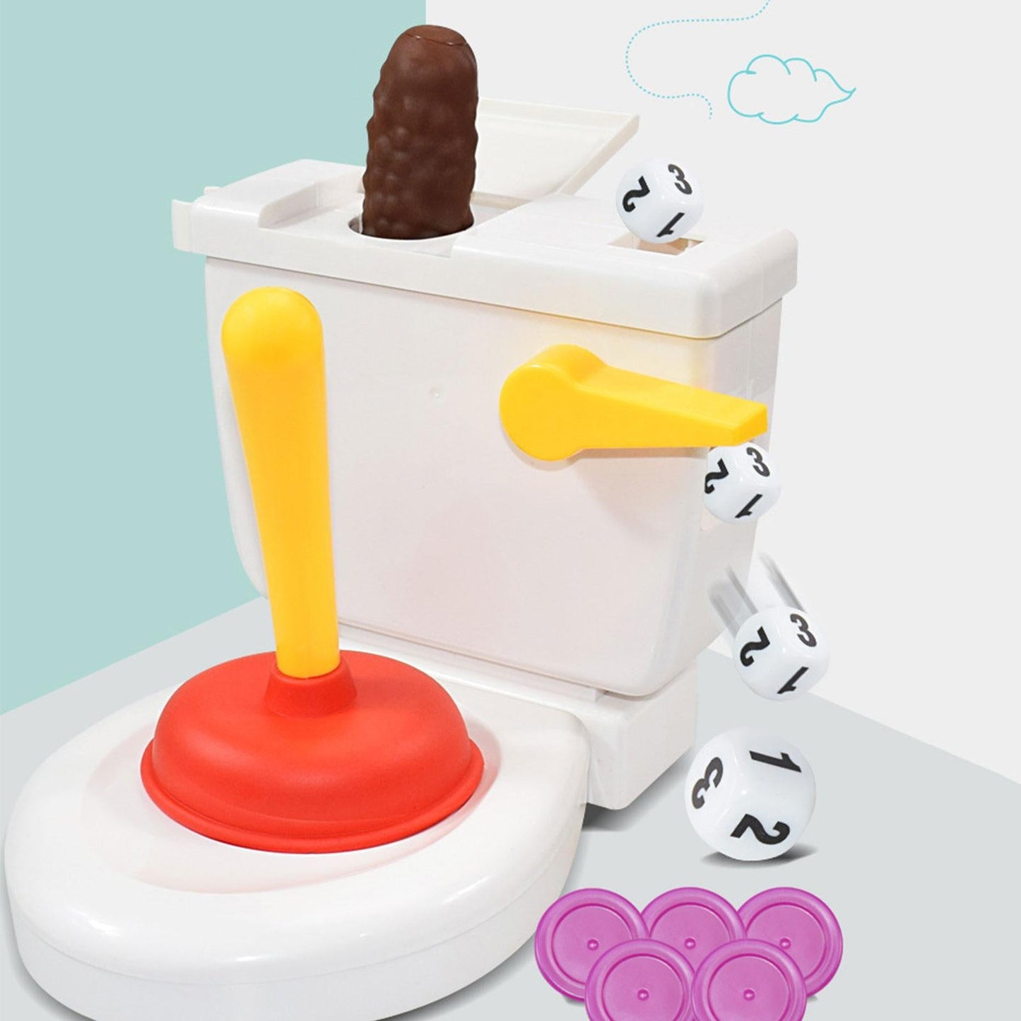 Flying poop game - wer fängt den fliegenden scheißhaufen - familienspiel