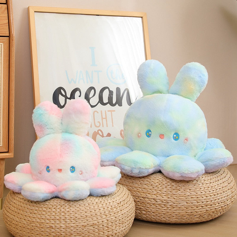 Rainbow Hoppy - Pastell Kawaii Hase Oktopus Plüsch