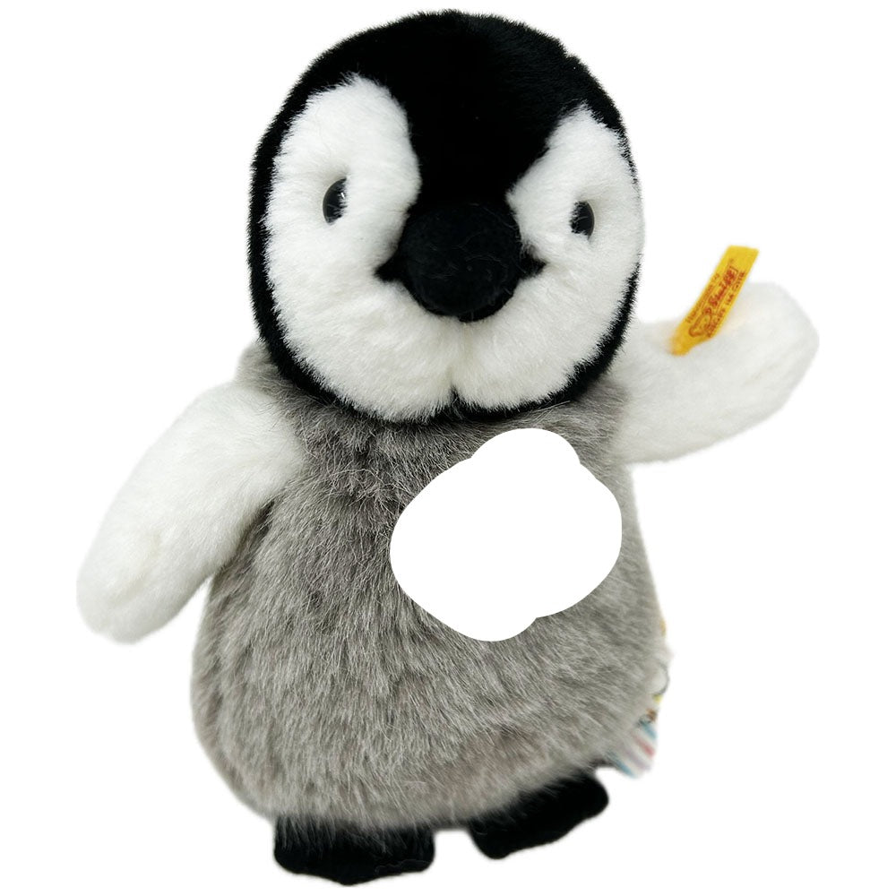 Sweet little Flaps penguin from Steiff is an absolute must for kids and Steiff fans. Flaps measures 16 cm and has a cute face. The penguin soft toy has a captivating soft coat and looks so friendly.  Machine washable at 30 degrees
