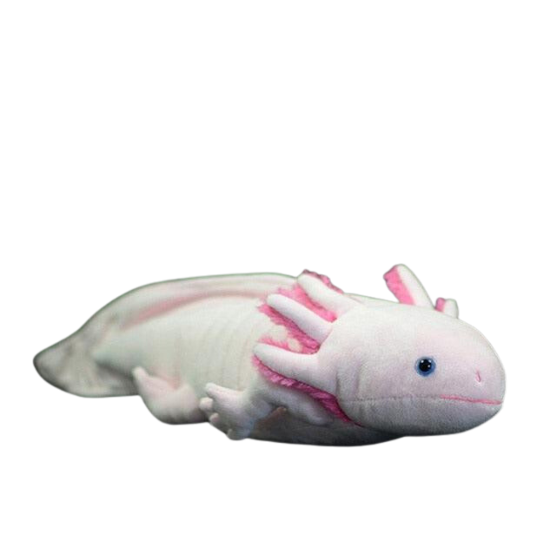 Realistischer gelber axolotl ambystoma mexicanum plüschtier