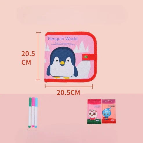 Tragbares wiederverwendbares malbuch für kinder