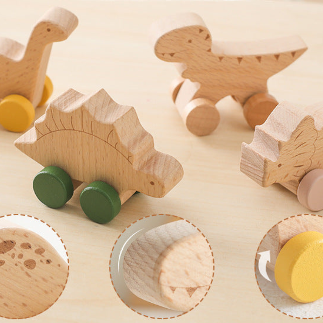 Montessori holz zug pastelfarben