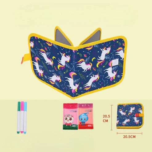 Tragbares wiederverwendbares malbuch für kinder