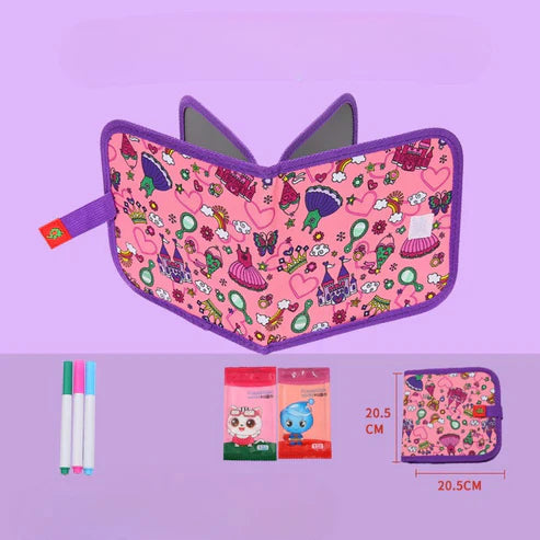 Tragbares wiederverwendbares malbuch für kinder