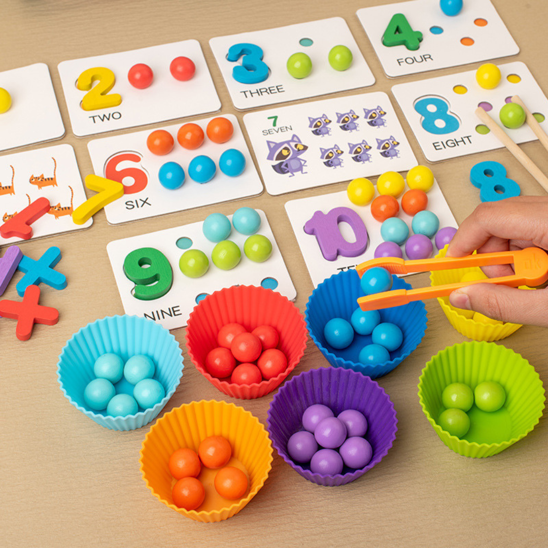 Montessori Rechnen Farben und Zahlen Lernset