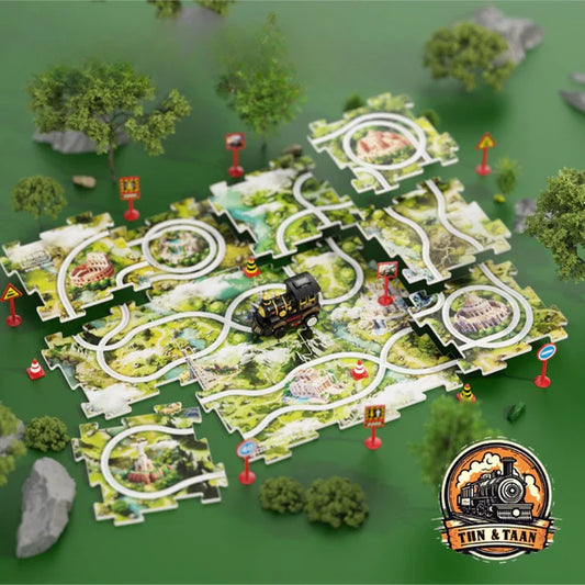 Weihnachts-puzzle-zugspielzeug