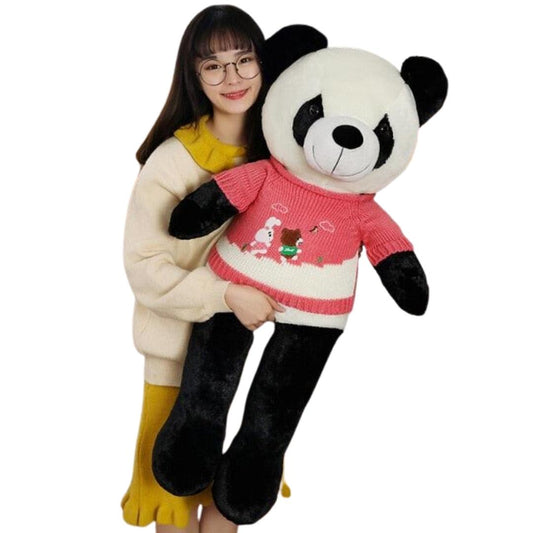 Riesiger Panda mit Pullover Plüschtier