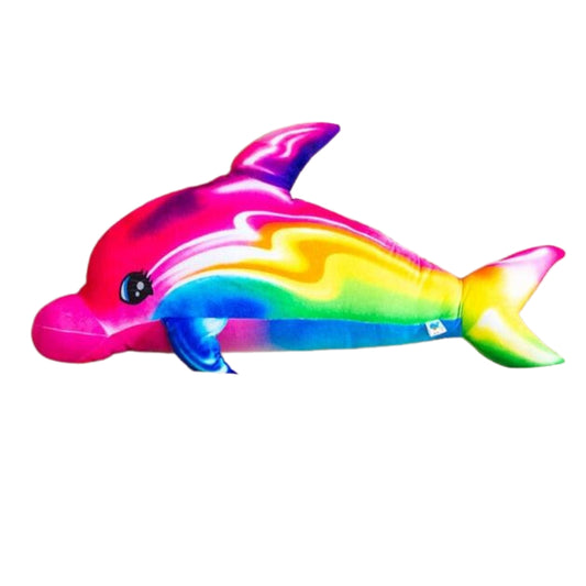 Riesiger bunter Regenbogen-Delfin Plüschtier