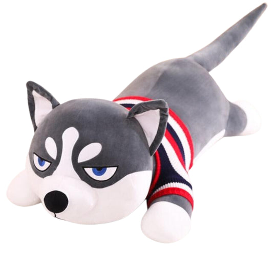 39" Lustig gekleideter Husky liegendes Kissen Plüsch Plüschpuppe