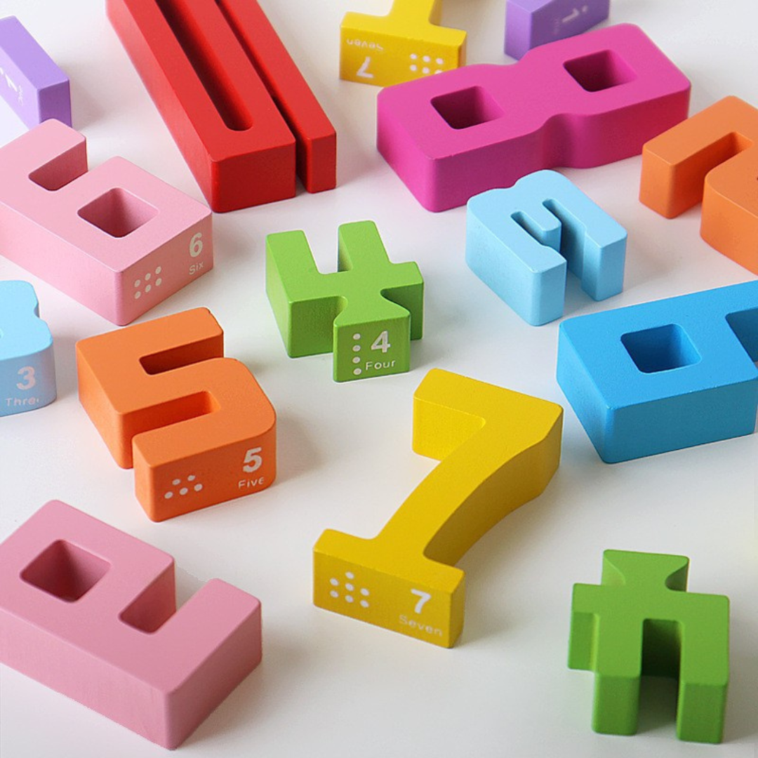 Pädagogische Mathe und Zahlen Lernblöcke