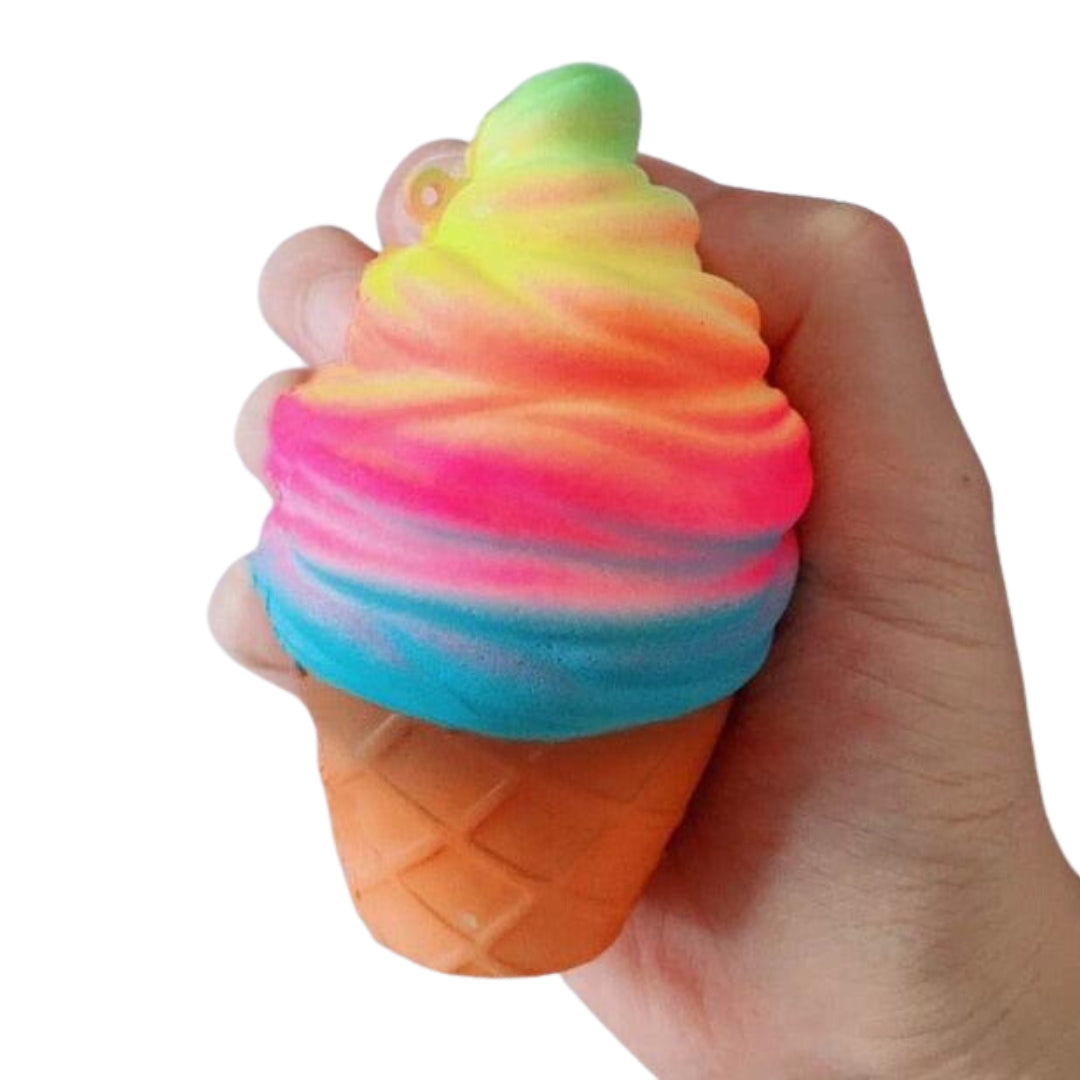 Regenbogen Eiscreme Kegel Jumbo langsam steigende Squishies