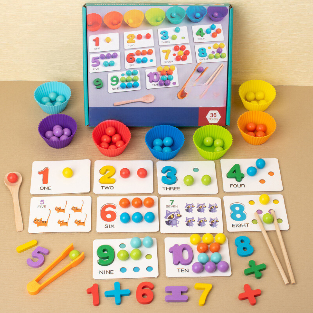 Montessori Rechnen Farben und Zahlen Lernset