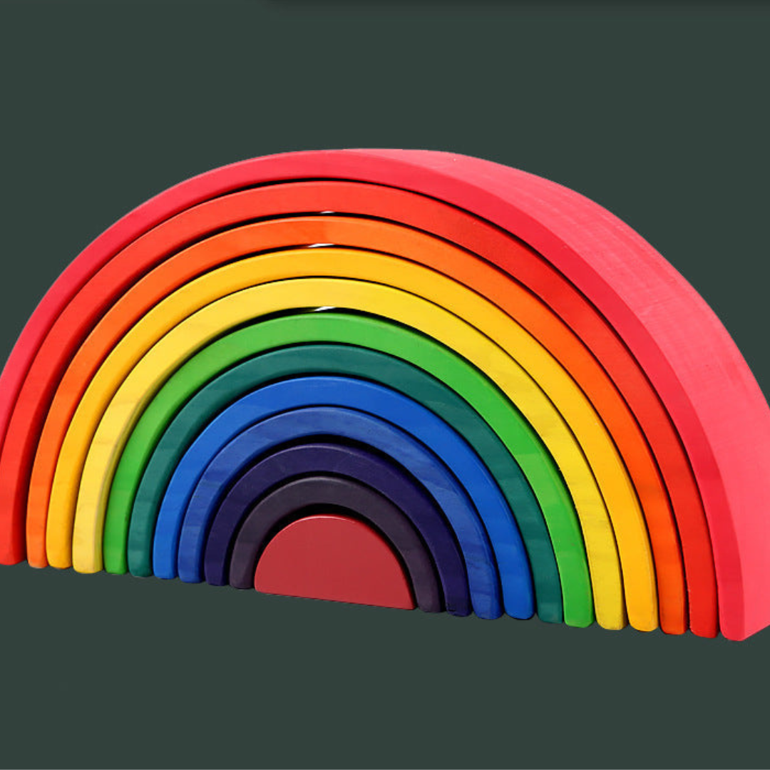 Montessori farben holzbausteine
