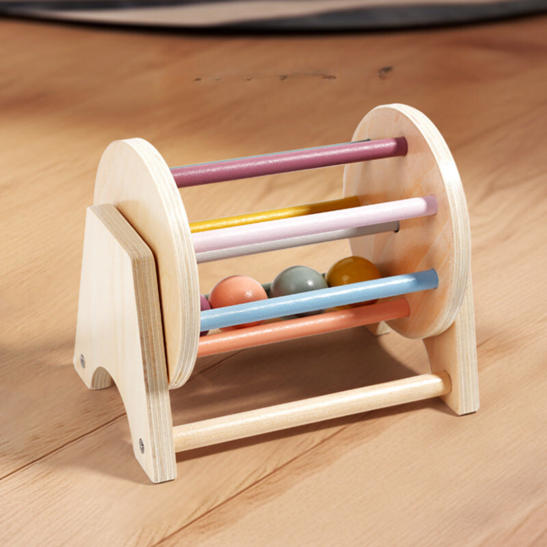 Montessori holz karusell mit bällen für kleinkinder