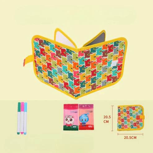 Tragbares wiederverwendbares malbuch für kinder