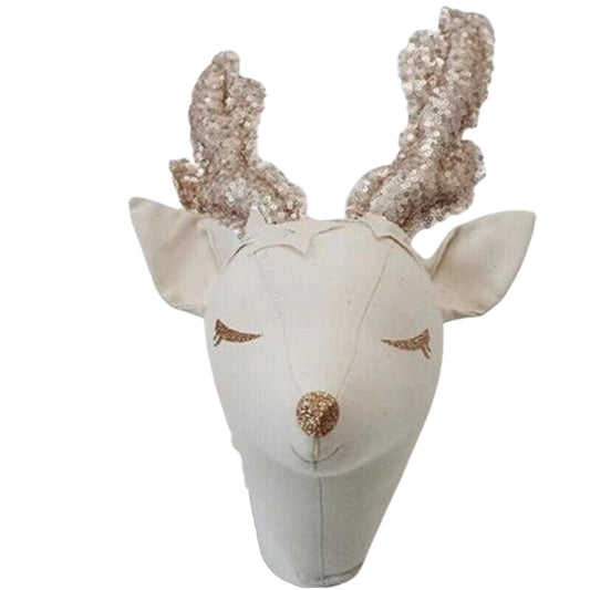 Baby Girl Room Decor Deer Unicorn Stuffed Toys Animal Heads Wall Decoration For Bed Children Nursery Room Decoration Nordic Toy