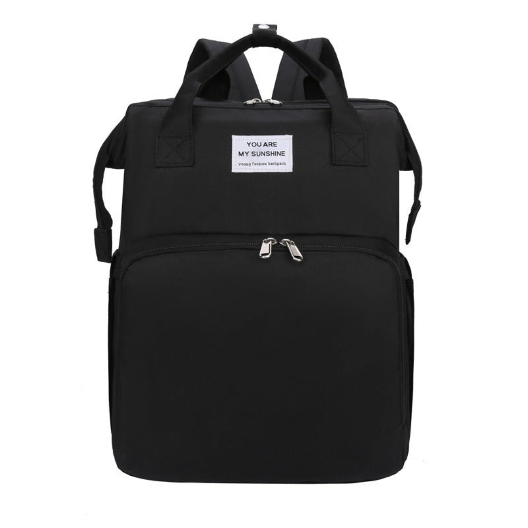 2in1 babyrucksack mit integriertem wickelbett