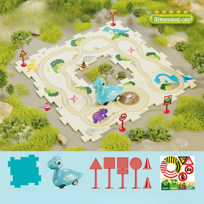 Weihnachts-puzzle-zugspielzeug