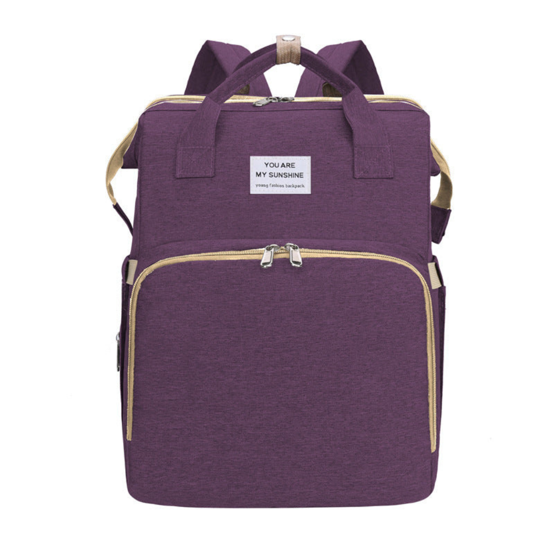 2in1 babyrucksack mit integriertem wickelbett