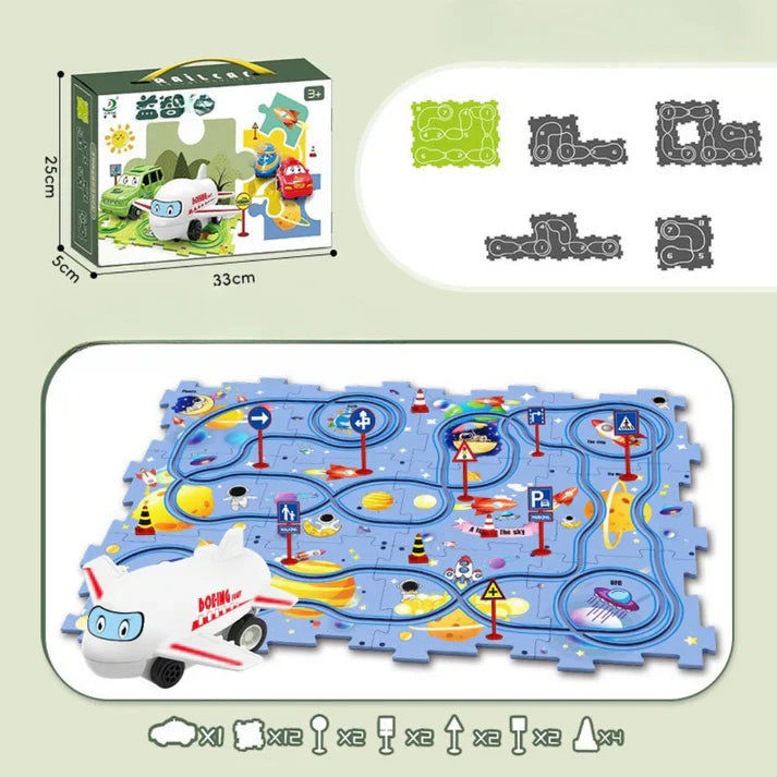 Weihnachts-puzzle-zugspielzeug