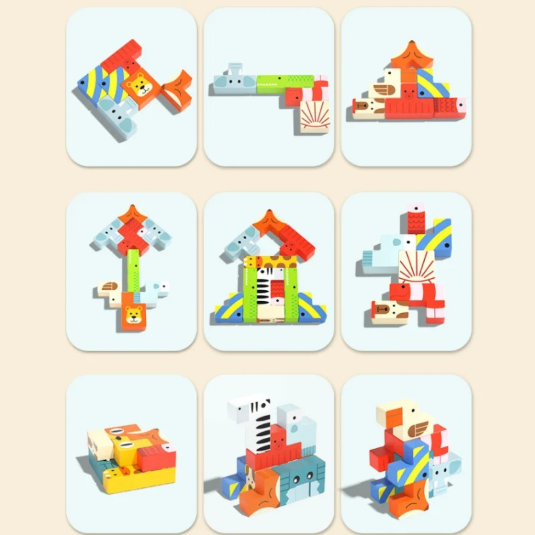 Tetris puzzle spiel aus holz