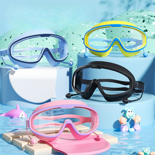 KIndergerechte schwimm brillen mit groben rahmen und anti-beschlag system
