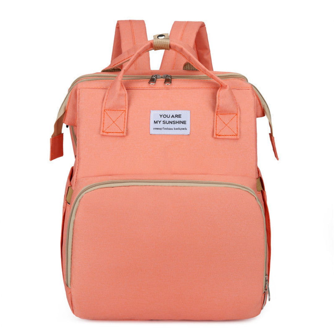 2in1 babyrucksack mit integriertem wickelbett