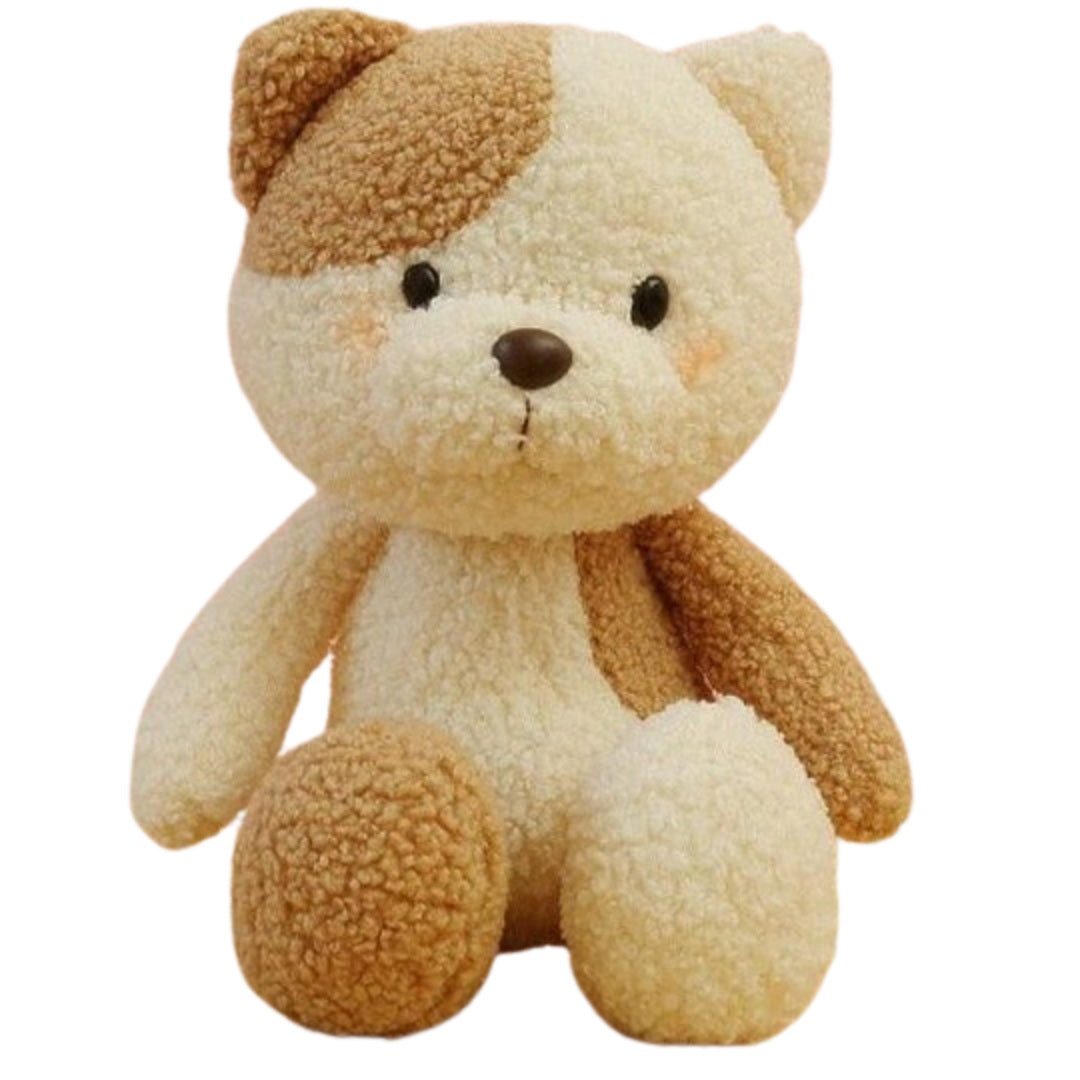 Niedliche Plüschtiere (Affen, Löwe, Elefant, Katze)