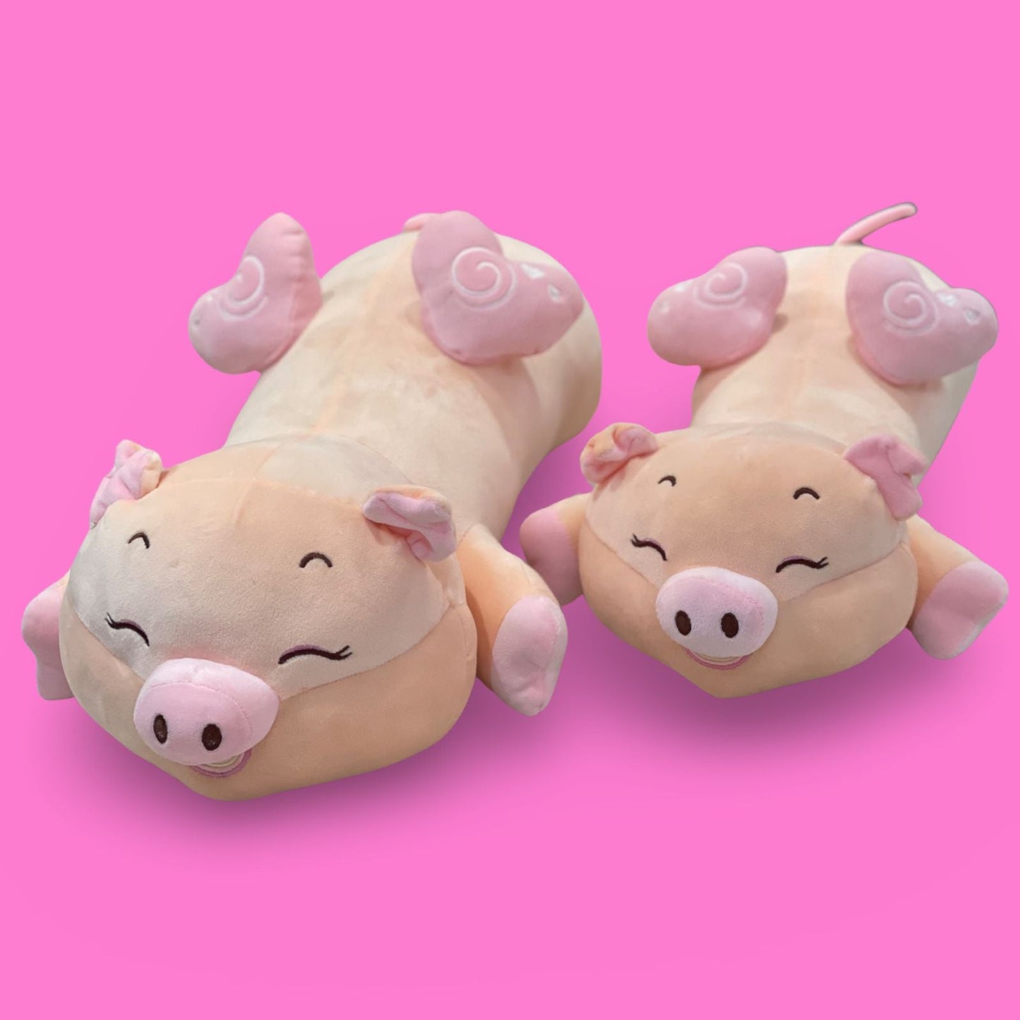 Kuschelndes Schweinchen mit Flügeln