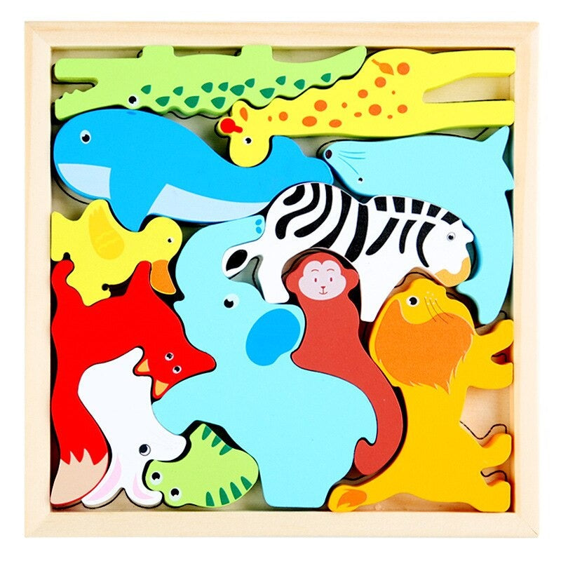 Woods - Welche Formen passen in den Rahmen? - Formenpuzzle