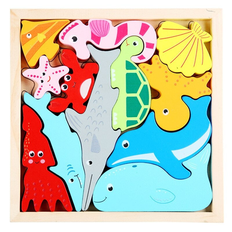Woods - Welche Formen passen in den Rahmen? - Formenpuzzle