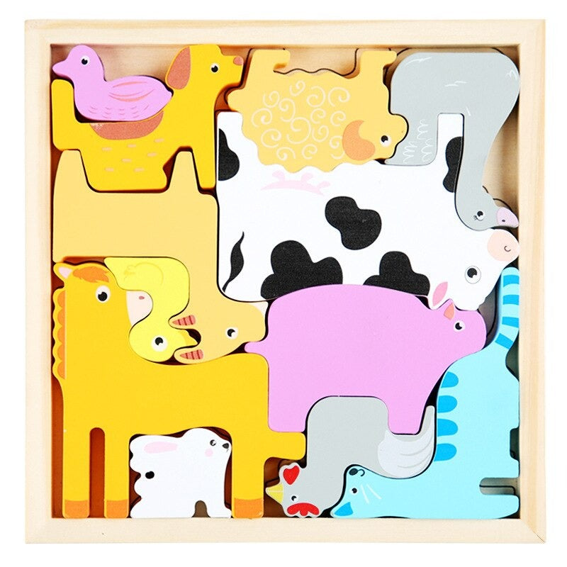 Woods - Welche Formen passen in den Rahmen? - Formenpuzzle