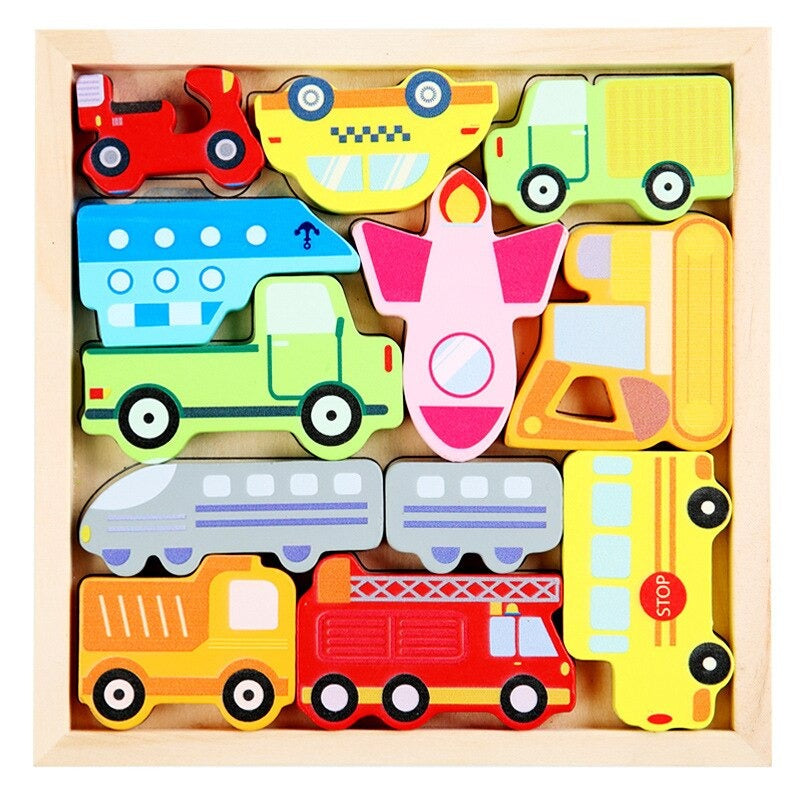 Woods - Welche Formen passen in den Rahmen? - Formenpuzzle