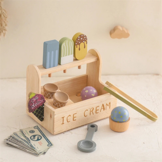 Woods - kleine eiscremekünstler - Eiscreme-spielzeugset aus holz