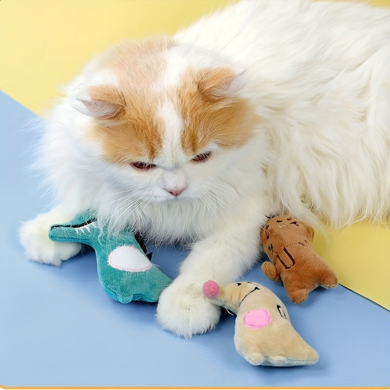 Interaktives Krokodil-Plüschspielzeug für Katzen