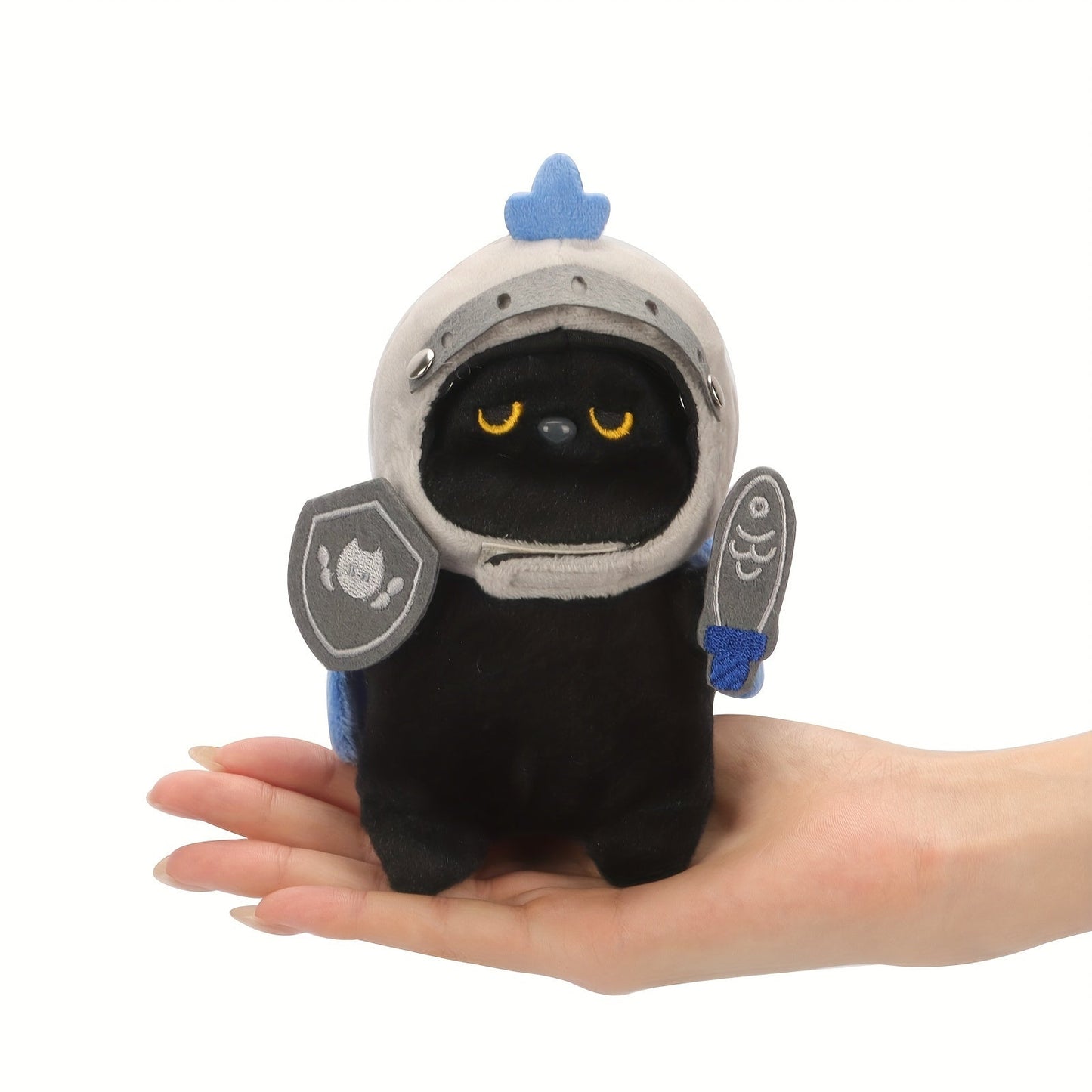 Niedlicher Schwarzer Ritter-Katzen-Plüsch