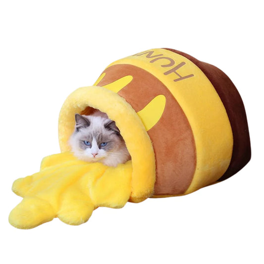 Honigtopf-Katzenbett